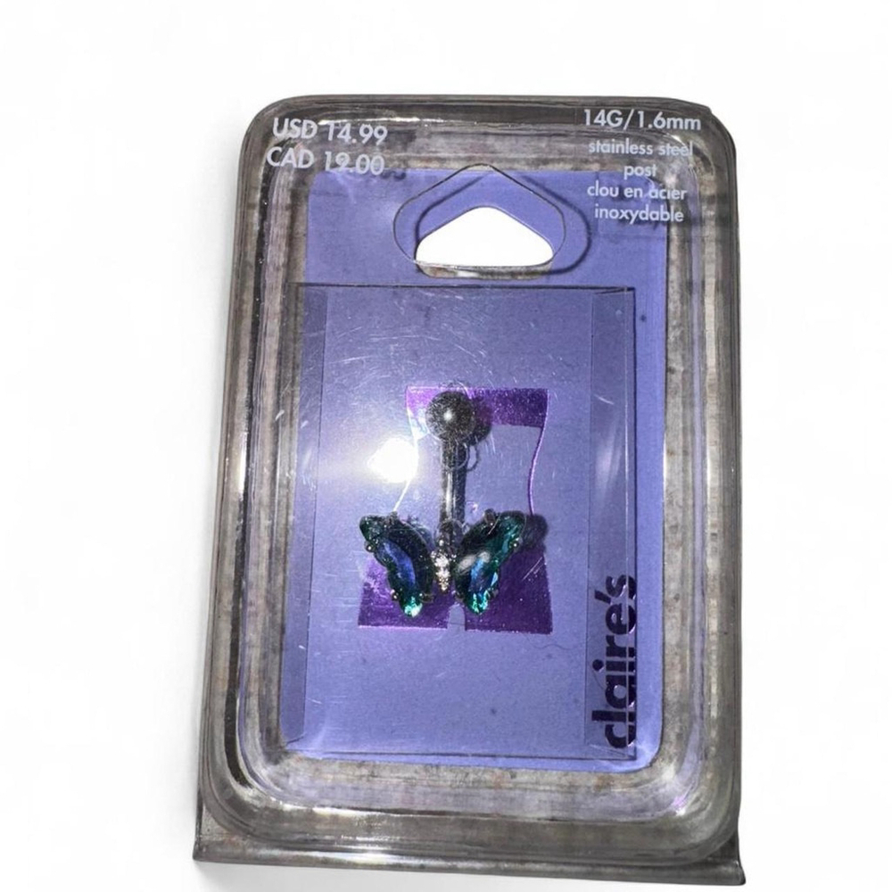 Claire’s Belly Button Rings Set – Heart Gem + Mermaid Scale